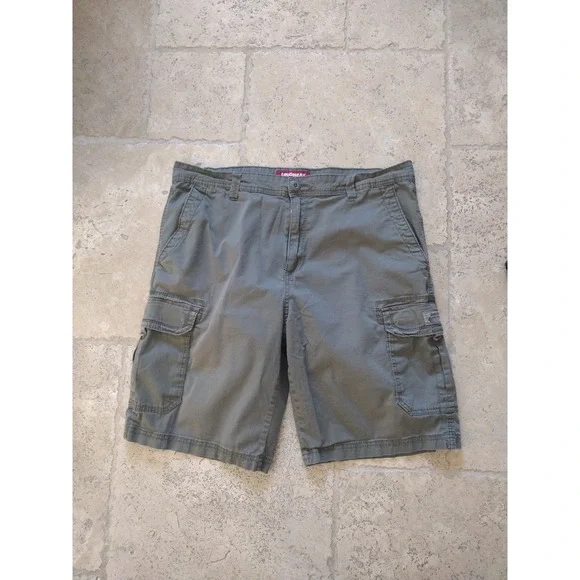 Unionbay Cargo Shorts Men‎ 38 Green Utility Pockets Work Casual Skater Travel - Picture 2 of 8